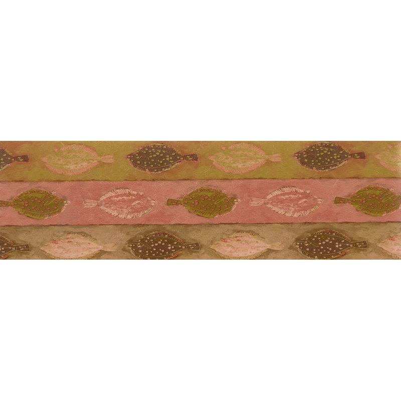 Bordure de papier peint L 15 pi x l 7 po Arseni Fish inRows