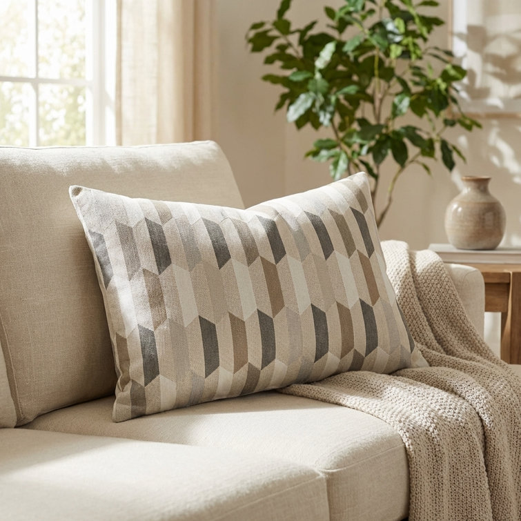 Housse et insert de coussin rectangulaire en coton Gladstone Tiles Luxury