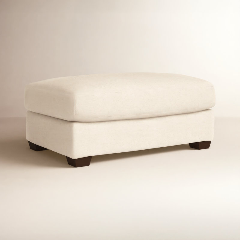 Rhodes Upholstered Ottoman, Bayou Off White Canvas