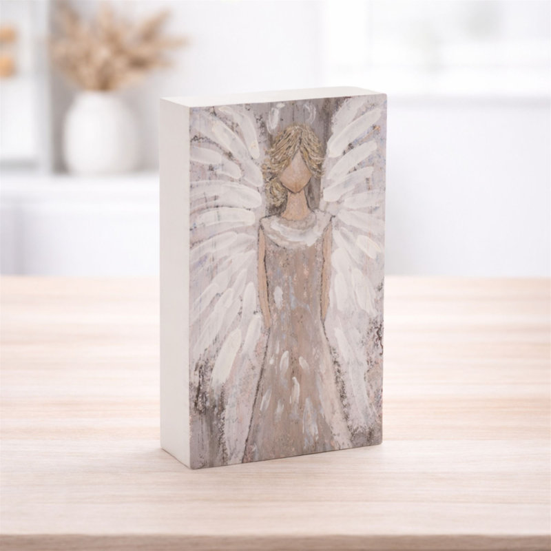 Enseigne rustique en forme d'ange (ensemble de 2)