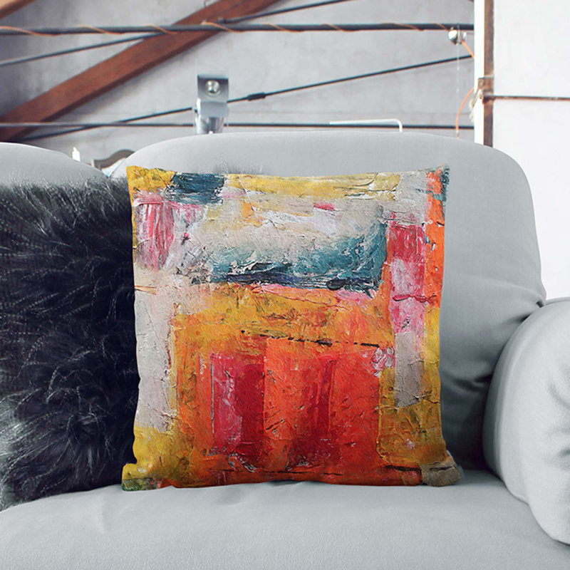 Abstract Square Throw Cushion, 55 x 55 cm