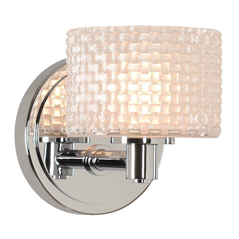 Willow 1 LT Polished Chrome Bath Wall Sconce Kalco, Chrome