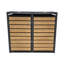 Cleobury - Remise double - Grand - Gris foncé avec portes aspect bois (68 po x 39 po x 49 po)-1454952914-1454952913