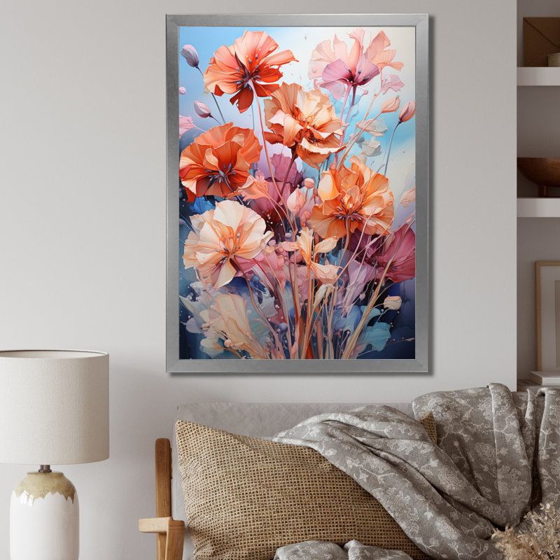 Carnations Representation Multicolored Acrylic III " Carnations Representation Multicolored Acrylic III "