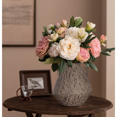 Vase de ferme avec poignées, vase décoratif fait à la main pour décoration intérieure