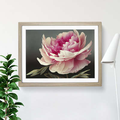 Uplifting Peony Flower - Framed Print