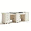 Bureau double pour deux personnes avec tiroirs multiples et armoire
