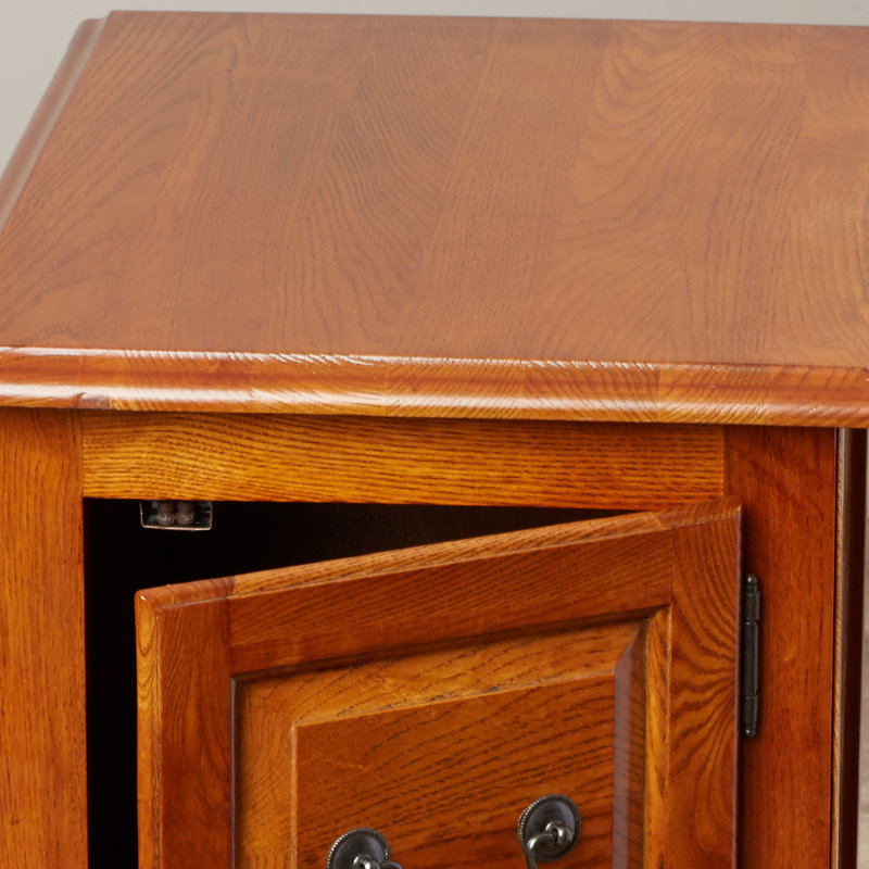 Solid Wood Shaker Cabinet End, Medium Oak