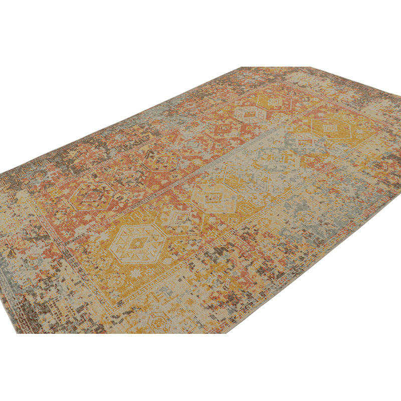 Distressed Homage Hand Knotted Wool Animal Print Area Rug, Rectangle 8' x 10'