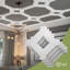 Ensemble de plafond traditionnel à caissons Endurathane 8 po avec croisement en losange pour pièces de 10 pi x 10 pi ou moins, apprêté en usine-123440738
