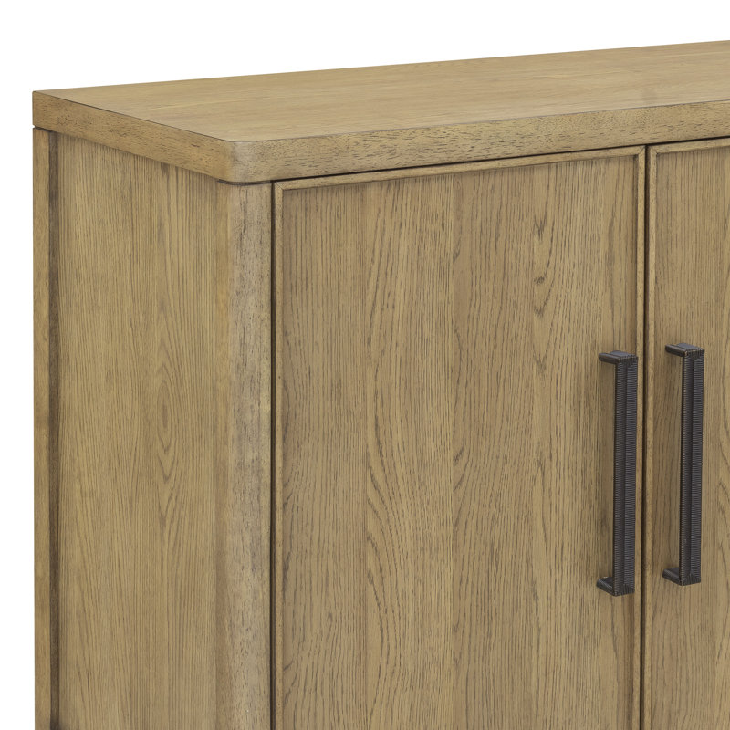 Catalina 72'' Distressed Wood and Black Metal Sideboard