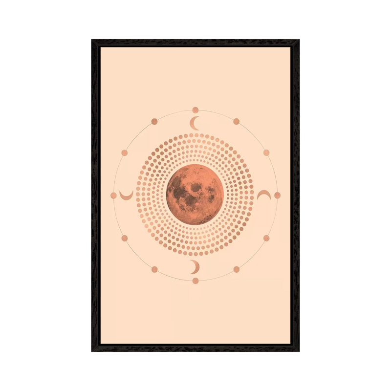 Delicate Moon by Emanuela Carratoni - Print on Canvas, 152.4cm H x 20.32cm W x 3.81cm D, Black Framed Canvas