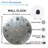 Vintage Grey Wall Clock with Roman Numerals Design Art - 12'' Modern Glass Wall Clock