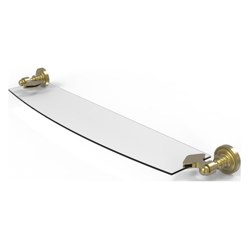 Marchmont Bracket Shelf, 2.25" H x 22" W x 6.1" D, Satin Brass