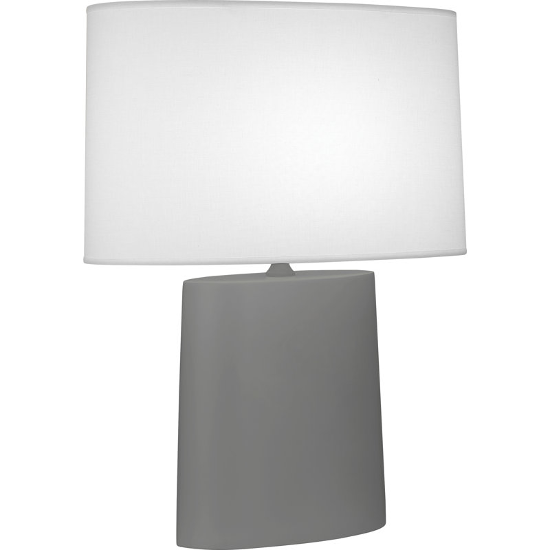 Victor Ceramic Table Lamp, Matte Ash