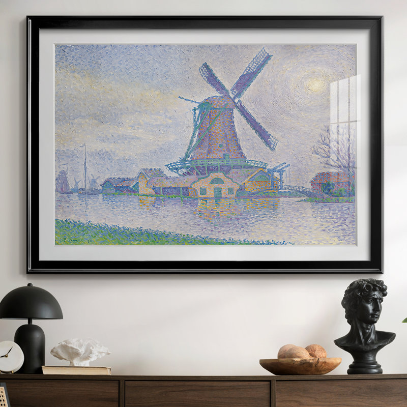 Moulin à vent à Edam-Paul Signac-Gallery-1896, 30 x 5 x 42,5, Reproduction encadrée, Noir