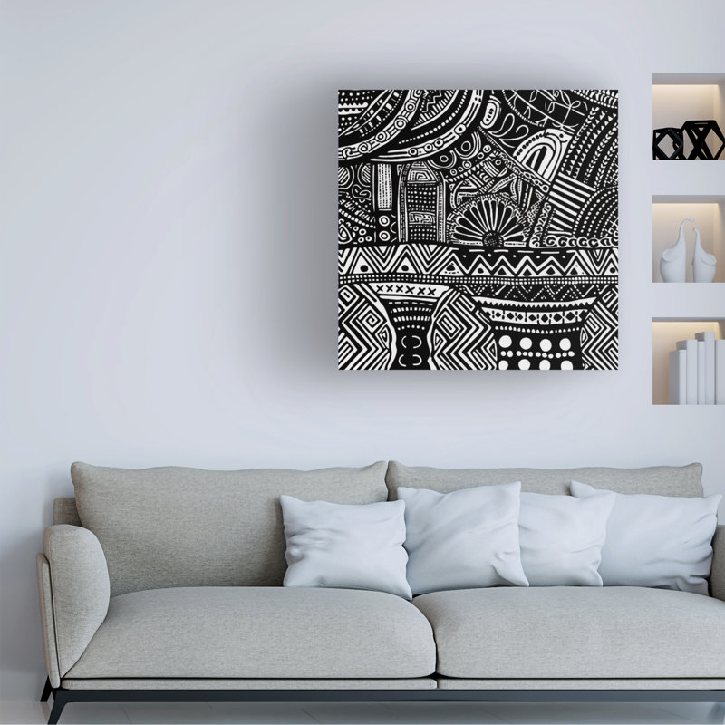 Sasha Yin Yang IV Canvas Art, 18" H x 18" W