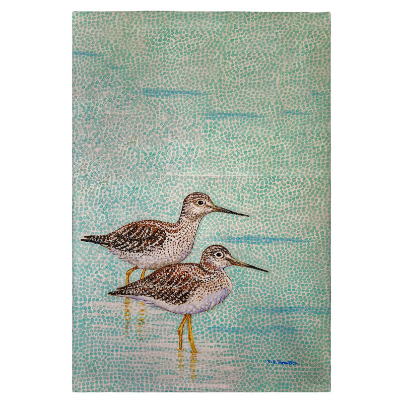 Yellow Legs Sandpipers Guest Towel