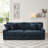 2 - Piece Upholstered Blue Chenille Modular Sectional Sofa with Armrests & Throw Pillows-718692610