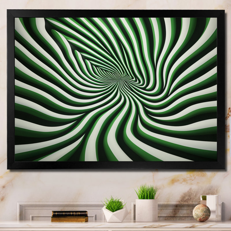Green Op Delirum sur impression sur toile, Cadre photo noir, H 16 po x l 32 po x P 1 po