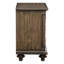 Table de chevet de chambre à coucher traditionnelle avec 3 tiroirs en pacane vieillis