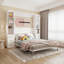 Lit escamotable bureau avec armoires de rangement latérales, grand lit mural pliable pour salle d'étude, chambre à coucher