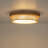 Dimmable 12.8"W Hand-Woven Drum Flush Mount