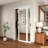 80"H 1 Lite Mirrored Closet Sliding  Door with Hardware Kit & Handles-105270302