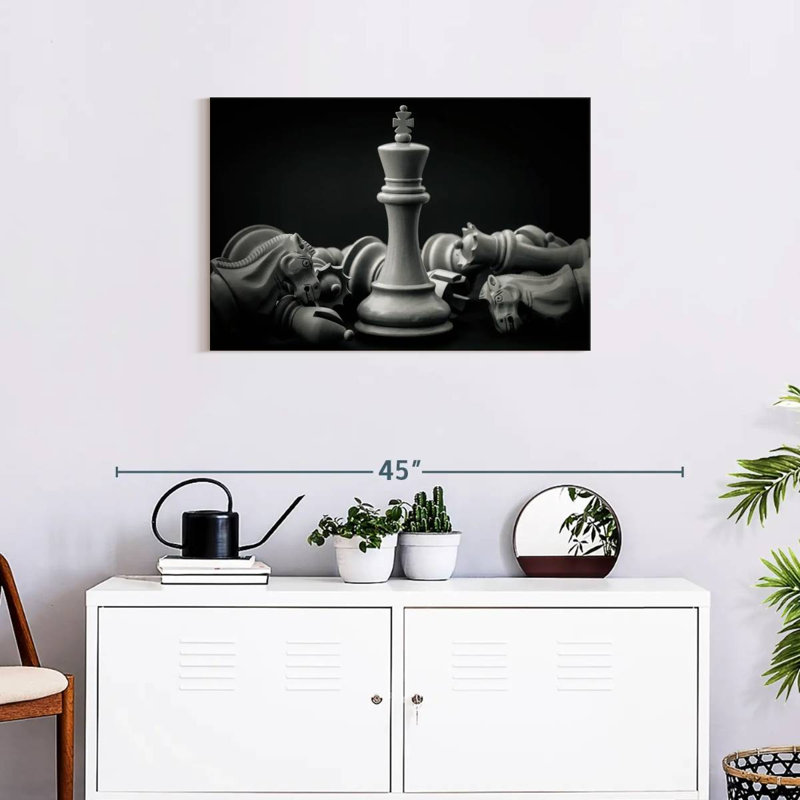 «Chess King», reproduction sur toile, H 20 po x l 30 po x P 1,25 po