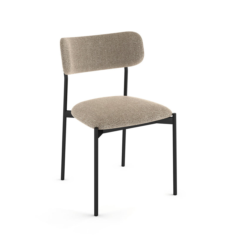 Chaises de salle à manger rembourrées Yasmina, Beige