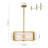 6-Light White Mist Glass Drum Chandelier-958849020