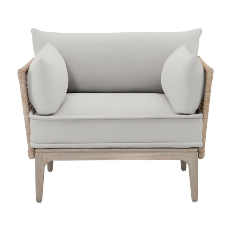 Catalonia Patio Chair with Cushions, White Linen 6016-000