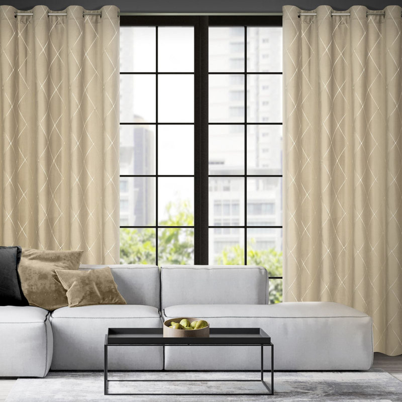 Pim Blackout Curtains Single Panel, Beige