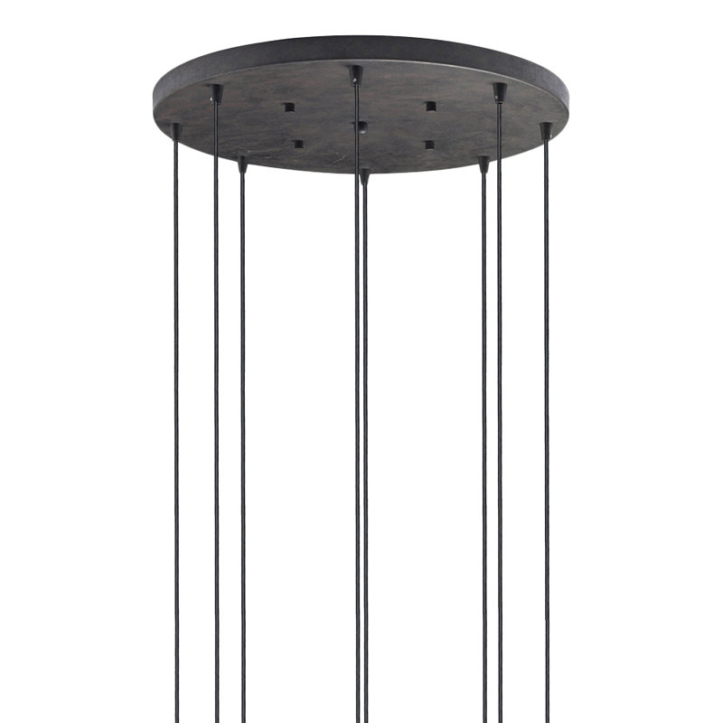 Earth 8 - Light Chandelier, Matte Black, 60" H x 18" W x 18" D, Yes