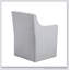 Fauteuil gris en polyester avec base rectangulaire
