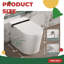 Toilette intelligente à bidet avec chasse automatique, siège chauffant et séchage à l'air chaud, conception brute de 12 po, conception moderne