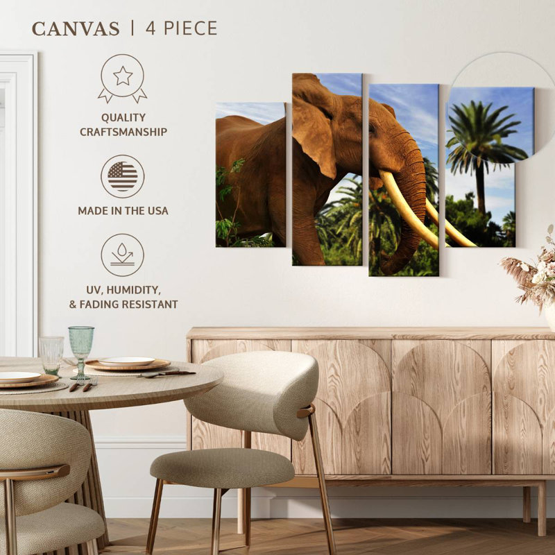 Brampt Prime Elephant, 54" H x 84" W