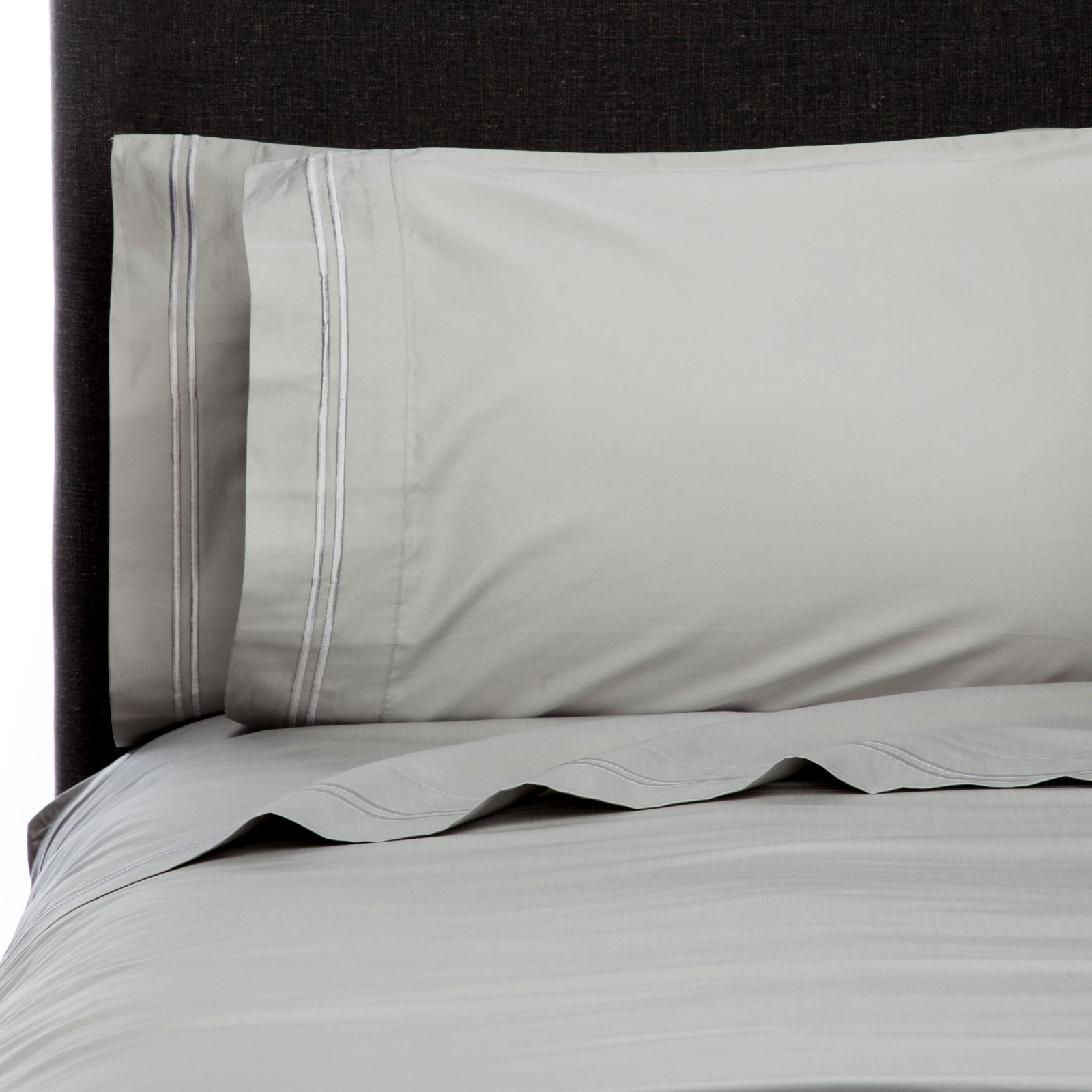 Benin Cotton Sheet Set, King, Silver