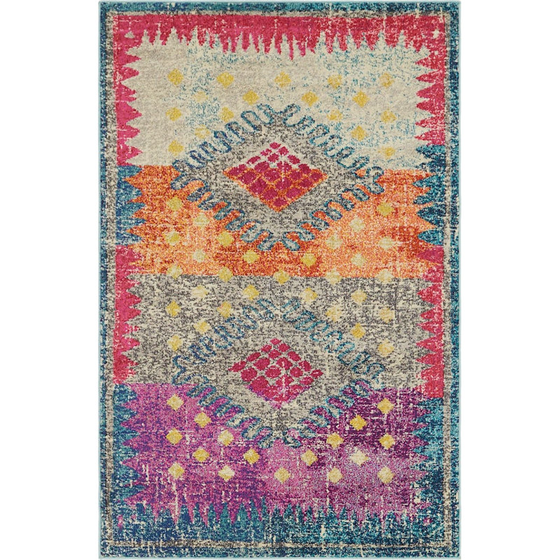 Abstract Indoor Rug, Rectangle 4' x 6'