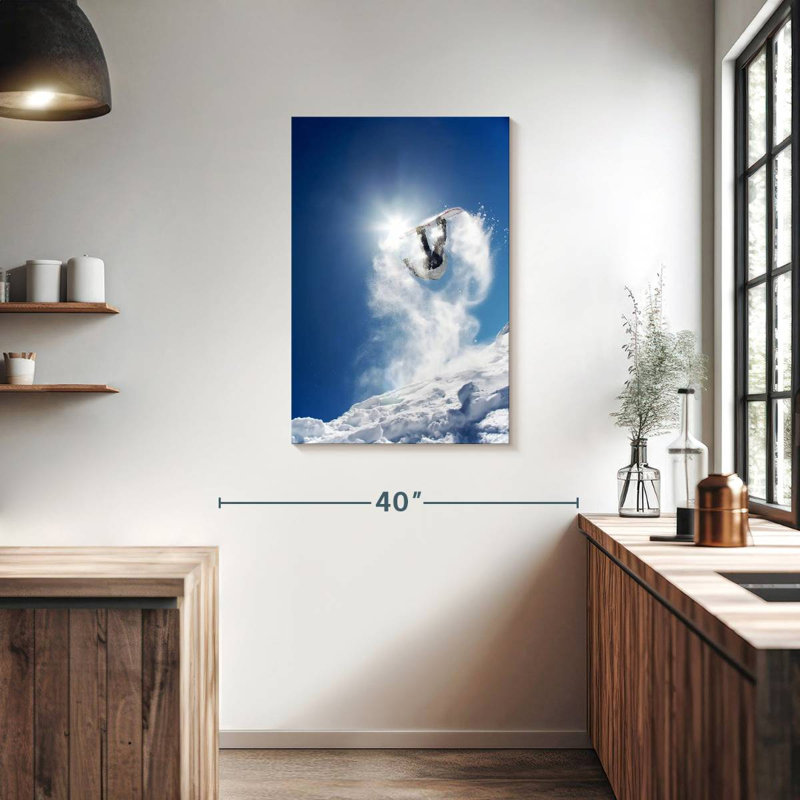 Snowboarding In Italy, 36" H x 24" W