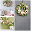 22 inch Artificial Spring Wreath with Hydrangea, Tulip, and Eucalyptus Blooms, Realistic Floral Decoration for Front Door or Indoor Décor