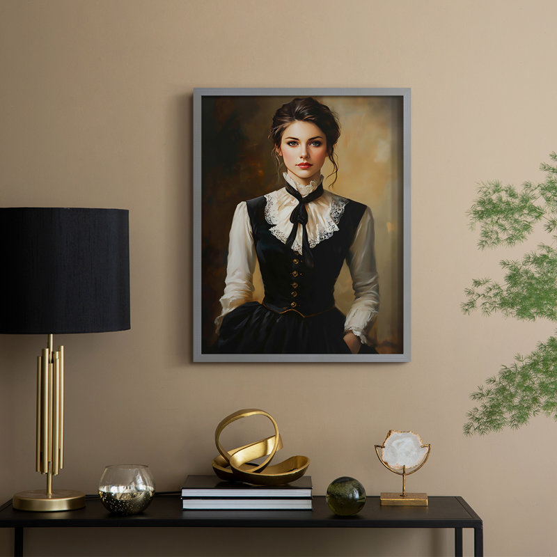 Reproduction encadrée WOMEN Series CCxxix - bois massif, Gris, H 11 po x l 9 po