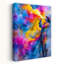 «Vibrant Fire Performance», art mural abstrait coloré et audacieux-129477483