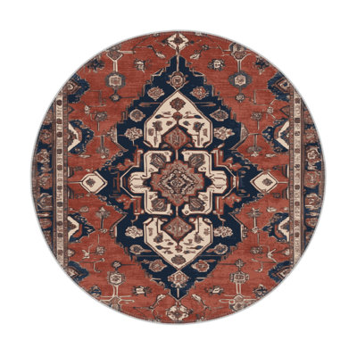 Tapis d'intérieur et d'extérieur brun Persian