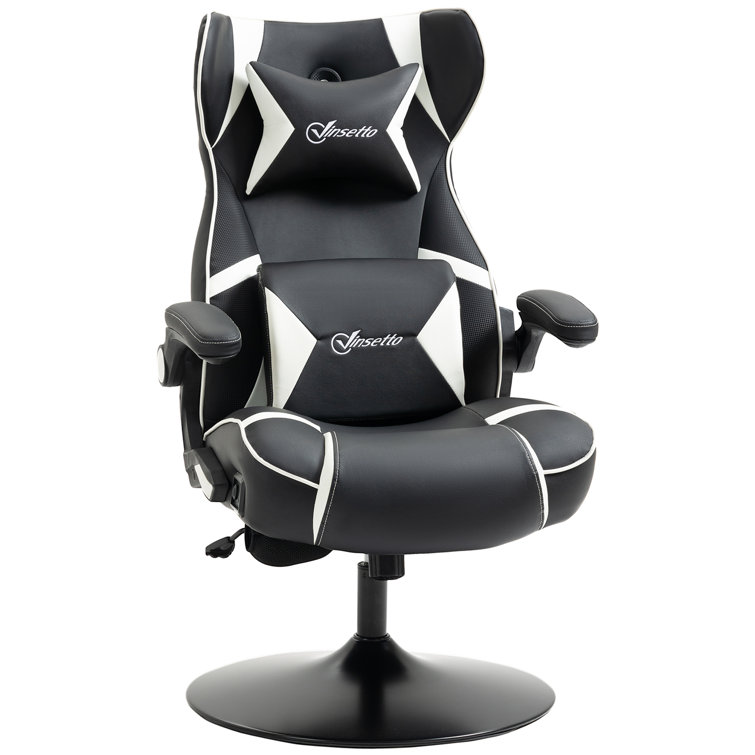 Vinsetto Ergonomischer Gaming Stuhl Bürostuhl Drehstuhl Verstellbares  Massage Lendenkissen Höhenverstellbar