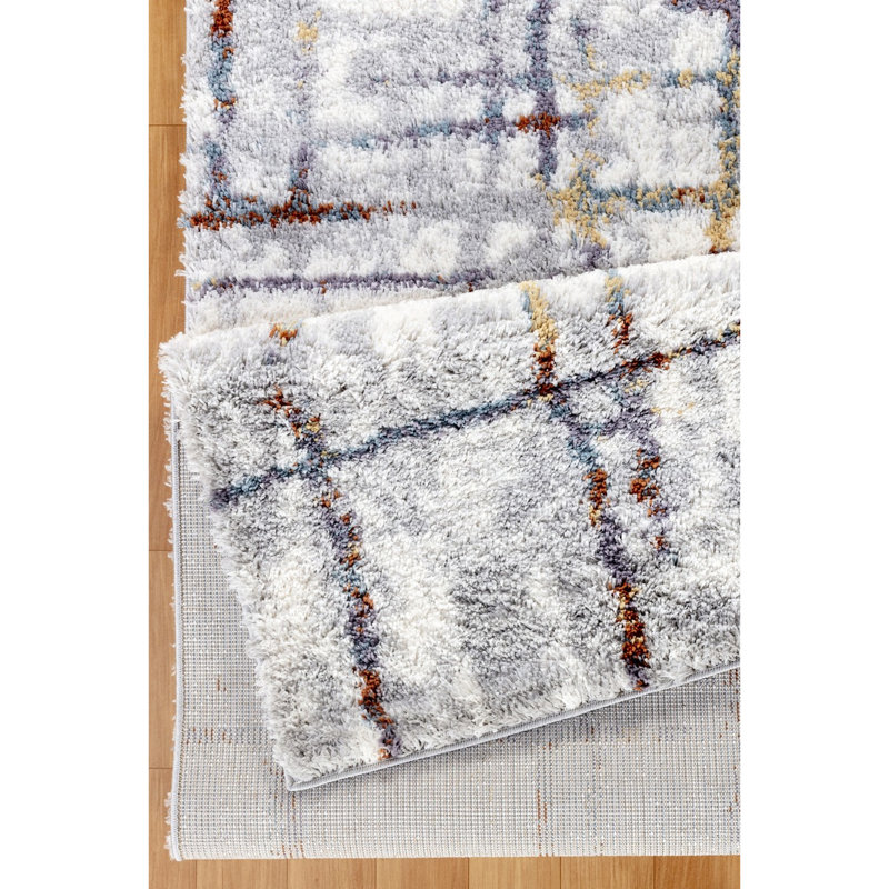 5.25 Ft. X 7 Shag Rug, , Jute Backed, Stain , Graceful Look 5 3 In. Shaggy 100% Trendsetting, Rectangle 6'11" x 5'3"