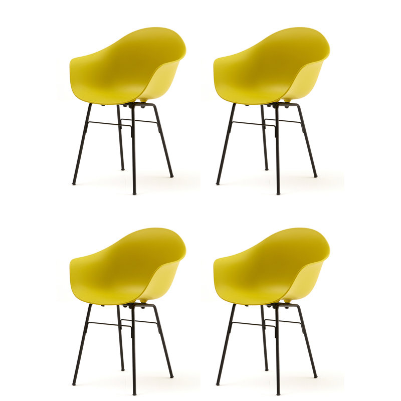 TA Armchair (Set of 4), Mustard/Black