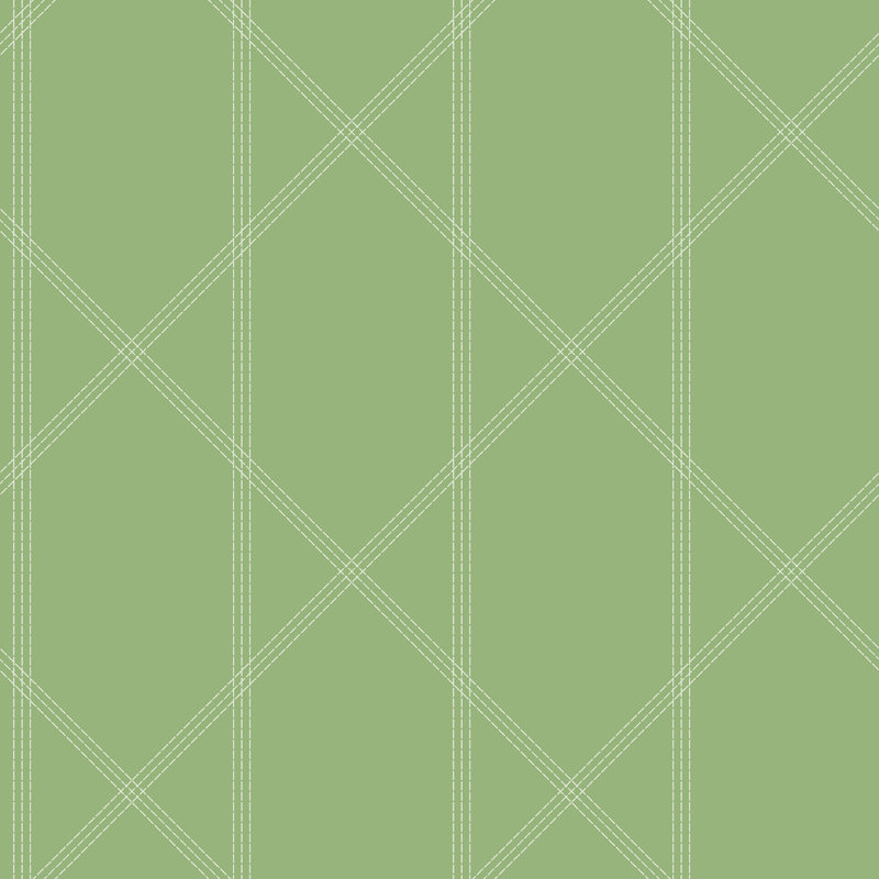 Geometric Wallpaper Double Roll, Light Green