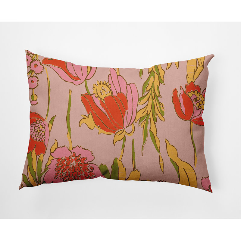 Housse et insert de coussin rectangulaire lombaire intérieur / extérieur Floral Frol