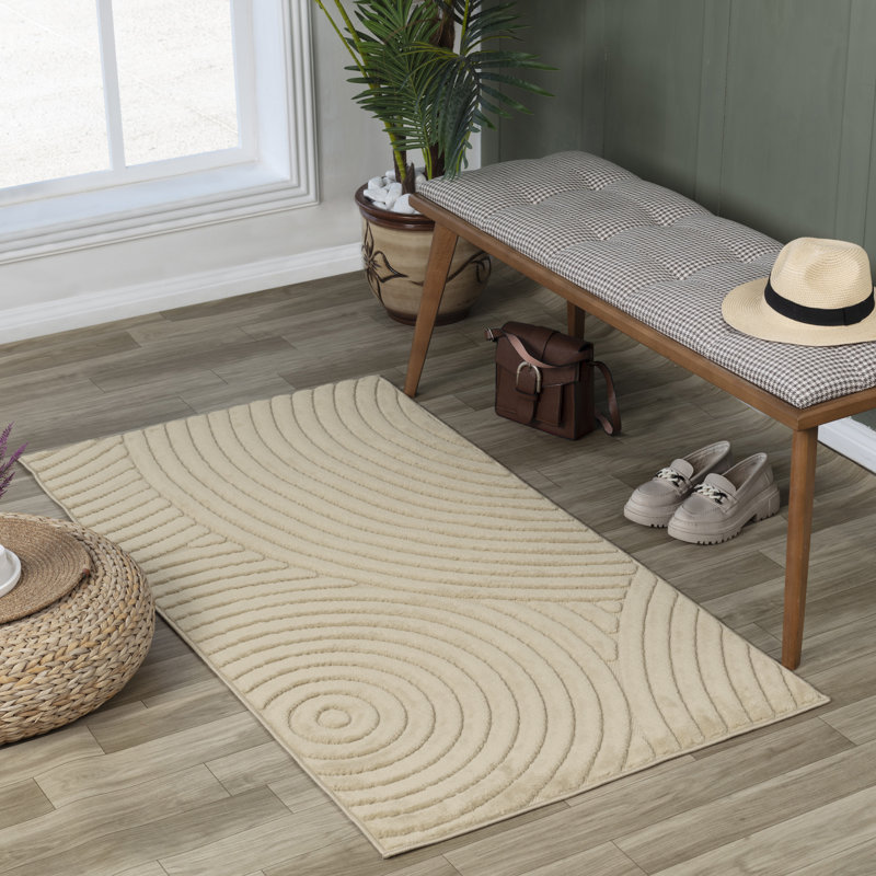 Ranota In- & Outdoor Scandi Modern Boho Beige Area Rug, Rectangle 120 x 170cm